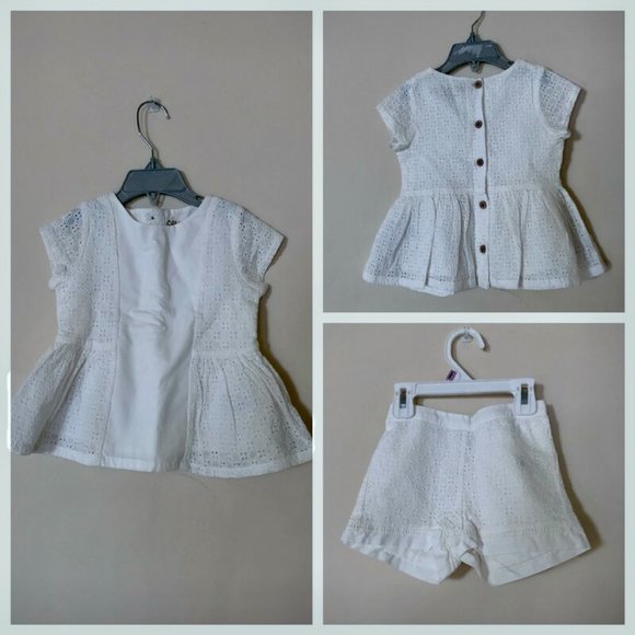 100% cotton toddlers set, Summer blouse and shorts 3 piece set - Picture 1 of 14